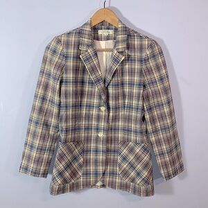 Prestige of Boston spring lightweight blazer Union made size 6 periwinkle orange